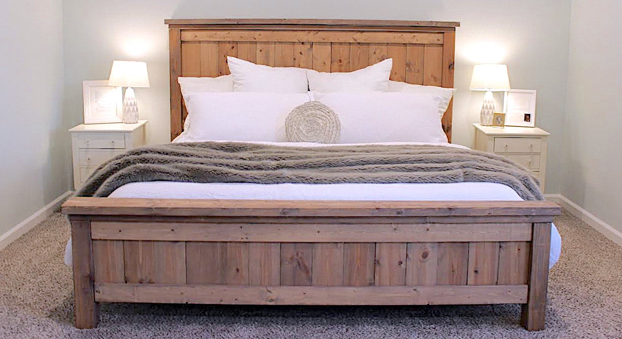 White farmhouse deals king bed